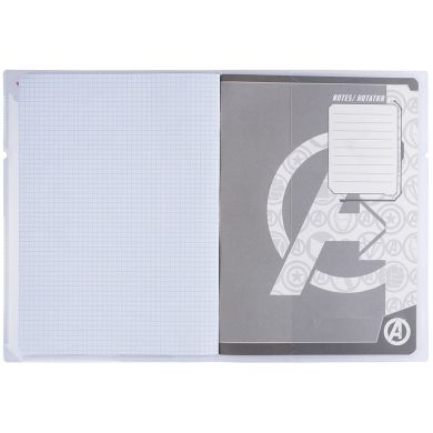 Тетрадь А4/48 кл. в пластиковой папке с рисунком MARVEL BLACK YES 764425