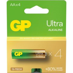 Батарейка GP Ultra Alkaline 1,5V (LR6) щелочная 15AU21-SB4 блистер 4 шт в упаковке 4891199217357