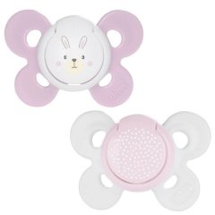 Пустушка Physio Comfort силіконова від 0 до 6 місяців 2 шт. (дівчинка) Chicco 74931.11.00.00, Рожевий