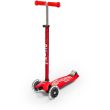 Самокат Micro серії Maxi Deluxe LED Червоний (до 50 кг, триколісний, світло) Micro MMD068