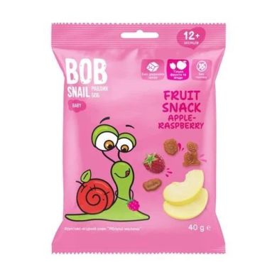 Фруктовий снек Bob Snail Яблуко-малина, від 12 місяців, 40 г 4820219347484