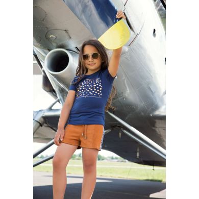 Футболка детская DJ Dutchjeans с рисунком синяя р. 134 E38004-45