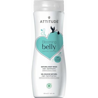 Гель для миття тіла Blooming Belly аргановий з нейтральним PH 473мл Attitude 626232112115