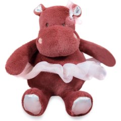 Мягкая игрушка DouDou Бегемот Тути в терракотовой юбке 22см HO3174