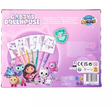 Набір GABBY'S DOLLHOUSE Спрей-ручки з трафаретами GD23364