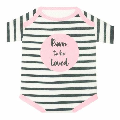 Одноразові фігурні серветки Talking Tables Народжений для любові 16 шт. BORN-NAPKIN-ROMPER-P