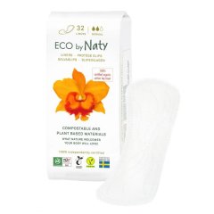 Одноразові щоденні гігієнічні жіночі прокладки 32 шт в упаковці Eco By Naty 176934 7330933176934