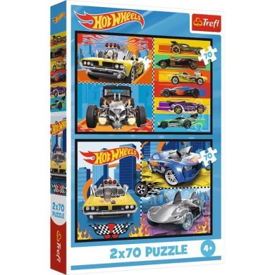 Пазлы 2x70 Hot Wheels Игрушечные машинки 34442