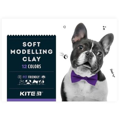 Пластилін восковий, 12 кольорів, 240 г. Kite Dogs Kite K22-1086