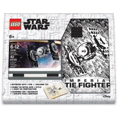 Подарунковий набір Star Wars з блокнотом, ручкою, мініфігуркою TIE Fighter LEGO 4005063-52527
