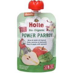 Пюре Holle Power Parrot органическое с грушей, яблоком и шпинатом с 6 месяцев 100 г 45322 7640161877351