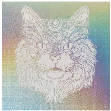 Раскраска серебряная антистресс Holographic Animals, 24 л. Santi 742956
