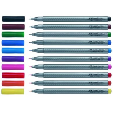 Ручка капілярна Faber-Castell Grip Finepen 0,4 мм Тепло-сірий 22575