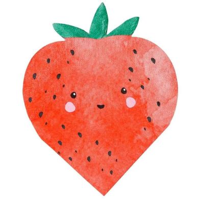 Серветки Strawberry Fields в формі полуниці Talking Tables STRAWB-NAPKIN-STRAWB