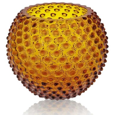 Ваза для квітів Amber Hobnail 1,8 л KLIMCHI Жовтий 8460/18-85/27, 27
