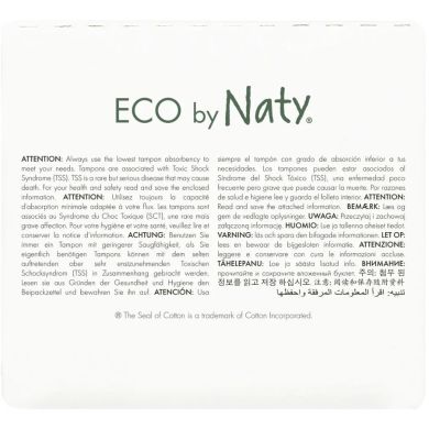 Жіночі гігієнічні тампони без аплікатора Eco By Naty Regular, 18 шт в упаковці 177238 7330933177238, 18
