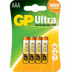 Батарейка GP ULTRA ALKALINE, 24AU-U4, LR03, AAA блiстер 4891199027659