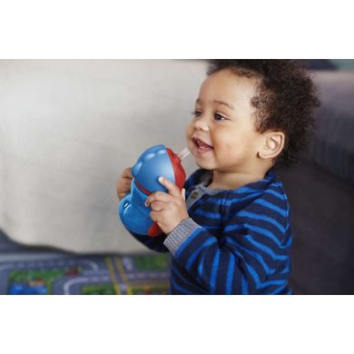 Чашка з трубочкою Philips Avent від 9 місяців синя з червоним 210 мл SCF796/01, Синій