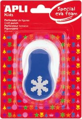 Дирокол Apli Kids фігурний для паперу в формі сніжинки Блакитний 000013302