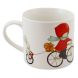 Фарфоровий кухоль Santoro L-Poppi Loves-Велоспорт 830PL02, Білий