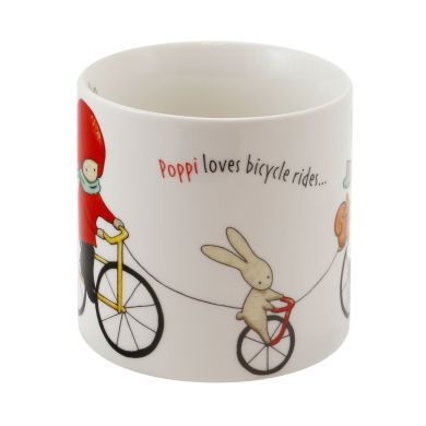 Фарфоровий кухоль Santoro L-Poppi Loves-Велоспорт 830PL02, Білий