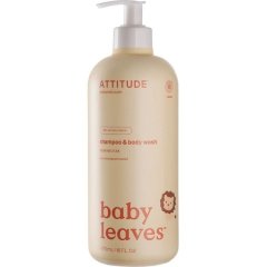 Гель для миття тіла та волосся Вaby Leaves Грушевий нектар 473 мл Attitude 626232466126