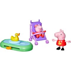 Ігровий набір PEPPA FIGURINES серії Моменти з Пеппою &ndash; СЕСТРИЧКИ НА ПРОГУЛЯНЦІ G0528
