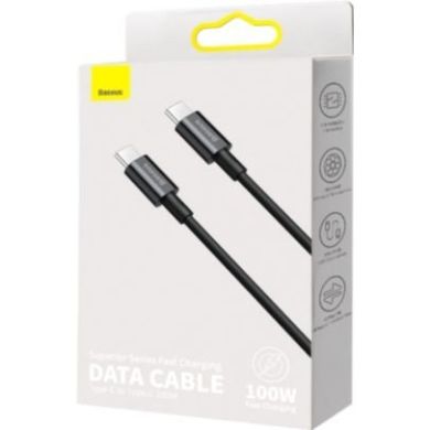 Кабель Baseus Type-C/Type-C 100W 1m CATYS-B01 чорн