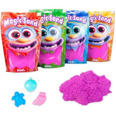 Кінетичний пісок STRATEG Magic sand в пакеті 39402-4 фіолетовий, 0,350 кг