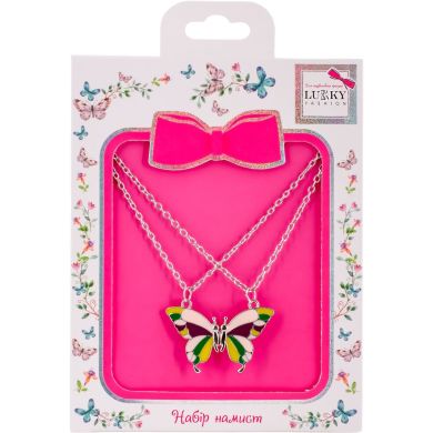 Комплект парного ожерелья Lukky Fashion BFF с половинками бабочки с магнитами T24757