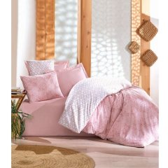 Комплект постельного белья ранфорс евро Cotton box Розовый пододеяльник 200x220 см, простыня 240x260 см, наволочка 50x70 см 2 шт BEST, евроразмер