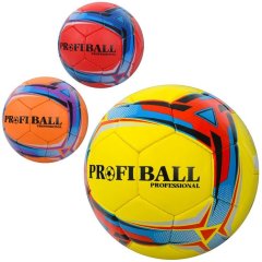 Мяч футбольный 2500-261 размер 5, ПУ1, 4мм, ручная работа, 32 панели, 400-420г, 3 цвета, кул.
