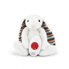 Игрушка-комфортер Zazu Кролик Биби с белым шумом и колыбельными ZA-BIBI-01, Белый