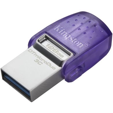 Накопитель Kingston 128GB USB 3.2 Type-A Gen1 + Type-C DT microDuo 3C R200MB/s DTDUO3CG3/128GB