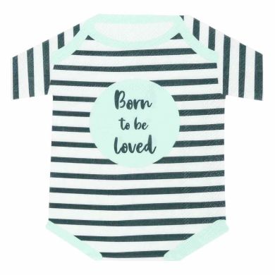 Одноразові фігурні серветки Talking Tables Народжений для любові 16 шт. BORN-NAPKIN-ROMPER