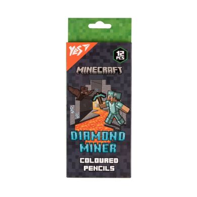 Олівці кольорові Yes 12 кол. Minecraft. Diamond Miner 290720