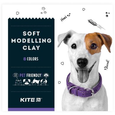 Пластилін восковий, 8 кольорів, 160 г. Kite Dogs KITE K22-082