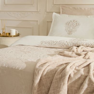 Постельное белье Karaca Home Belinda, белый (простынь 240x260, пододеяльник 200x220, 4 наволочки 50x70, ра 1000020658002