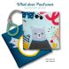 Розвивальна книжка для коляски Taf Toys Що одягне ведмедик Пол 12605, Блакитний