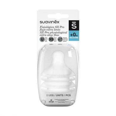 Соска силіконова, фізіологічна, XS потік (2 шт) Suavinex 308440