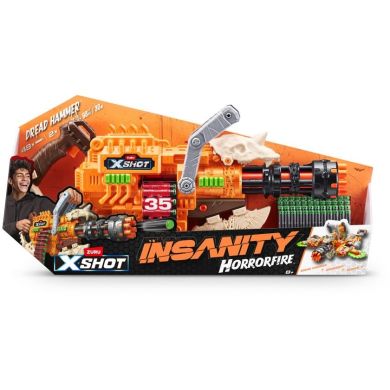 X-Shot Быстрострельный бластер Insanity Horrorfire Dread Hammer (48 патронов), 36733