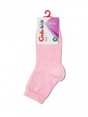 Бавовняні шкарпетки Conte CLASS Lycra світло-рожеві р. 22 7С-38СП