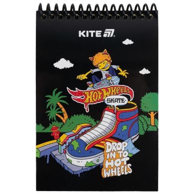 Блокнот пласт. сп., 48 листов, , А6 Hot Wheels Kite HW25-196-2