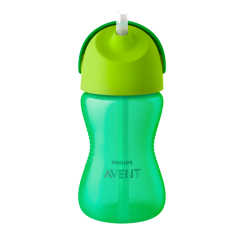 Чашка з трубочкою Philips Avent 12 міс + зелена 300 мл SCF798/01, Зелений