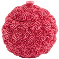 Декоративний посуд для зберігання з кришкою &Oslash;17x16 см CORAL, червоний Light&Living 5741217
