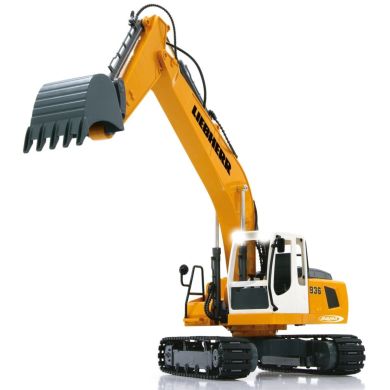 Экскаватор на радиоуправлении Liebherr R936 1:20 2,4GHz, желтый, с грейфером и молотом Jamara 405112