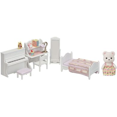 Игровой набор Sylvanian Families Мебель для детской комнаты с фигуркой и пианино 5377