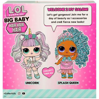 Ігровий набір з мегалялькою L.O.L. SURPRISE! серії Big Baby Hair Hair Hair КОРОЛЬОВА СПОЛЮСК 579724