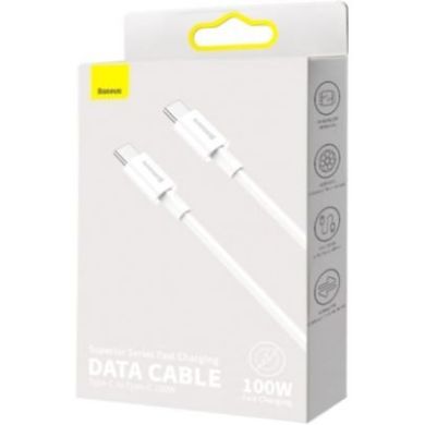 Кабель Baseus Type-C/Type-C 100W 1m CATYS-B02 білий