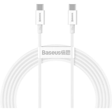 Кабель Baseus Type-C/Type-C 100W 1m CATYS-B02 білий